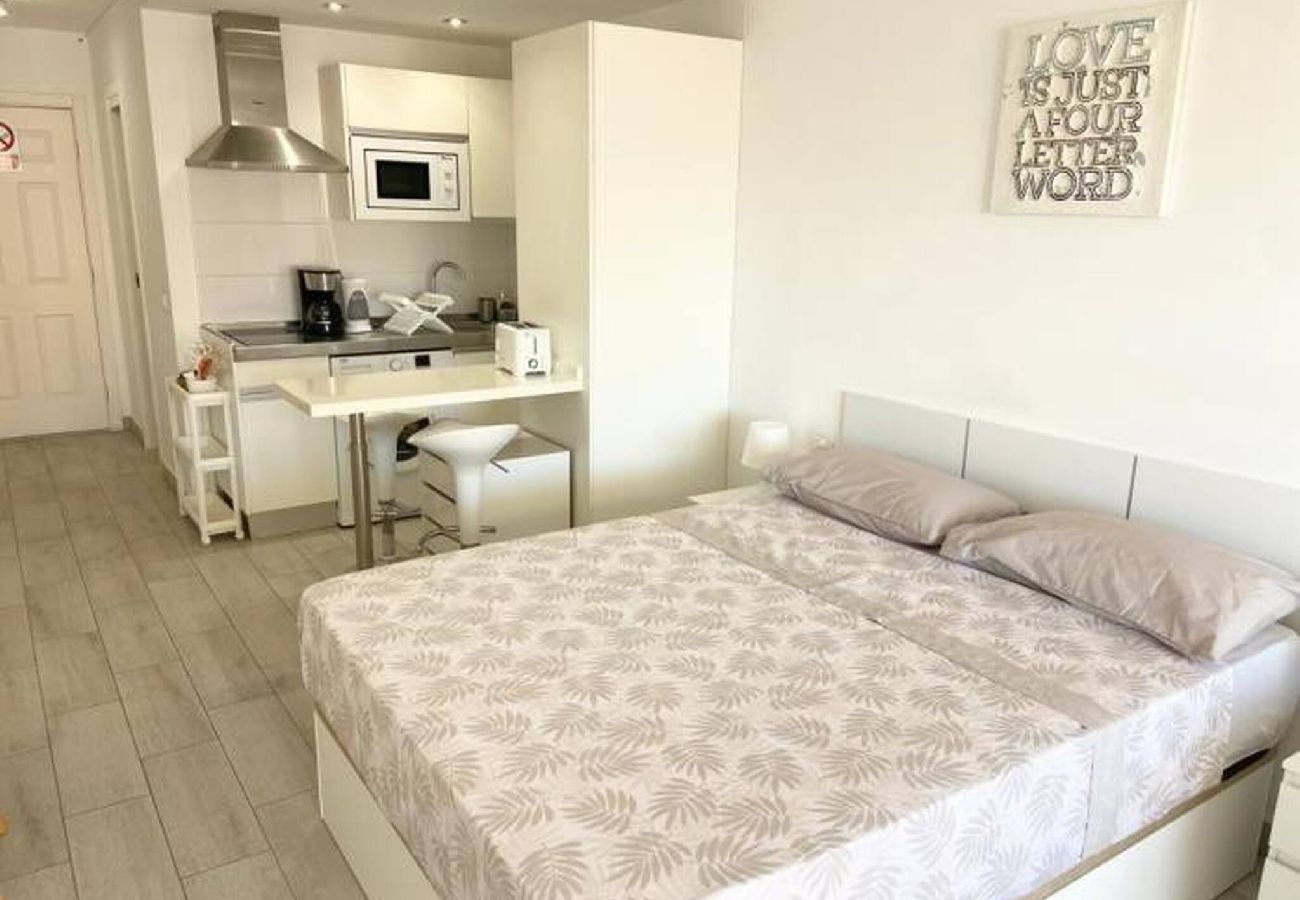 Studio in Los Cristianos - Top Floor Panoramic Studio, Heated Pool 